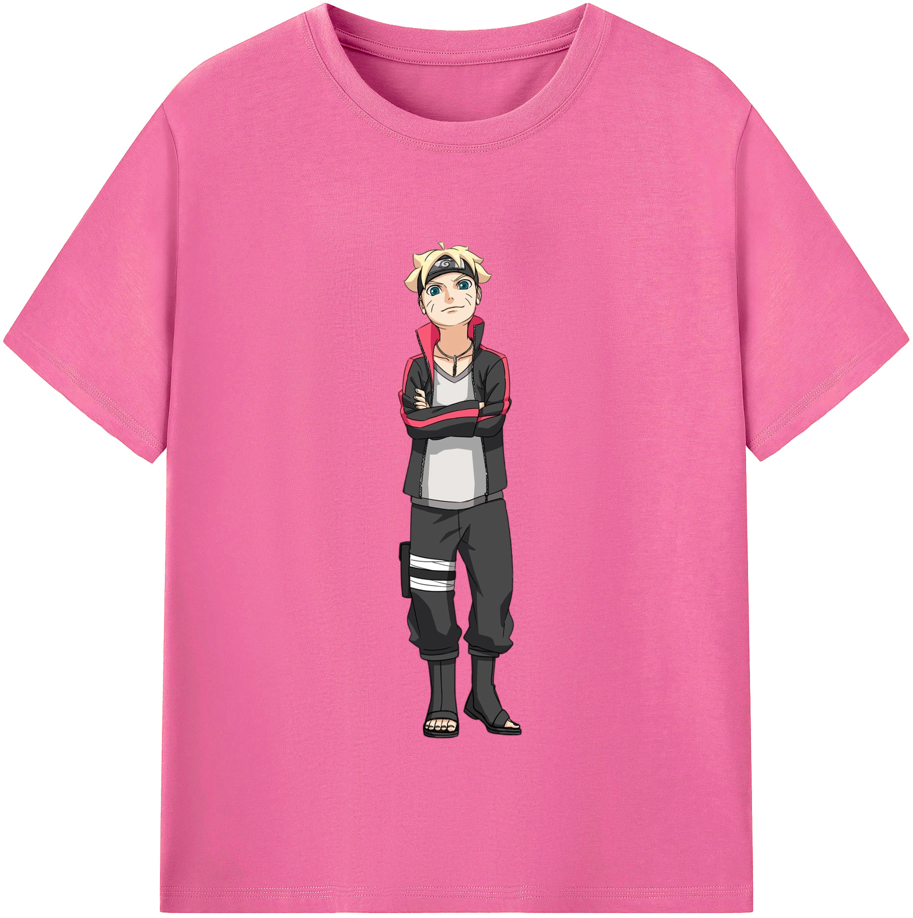 （画像用） NARUTO -ナルト- うずまき ボルト Uzumaki Boruto レディースカジュアルプリントTシャツ（綿100％）